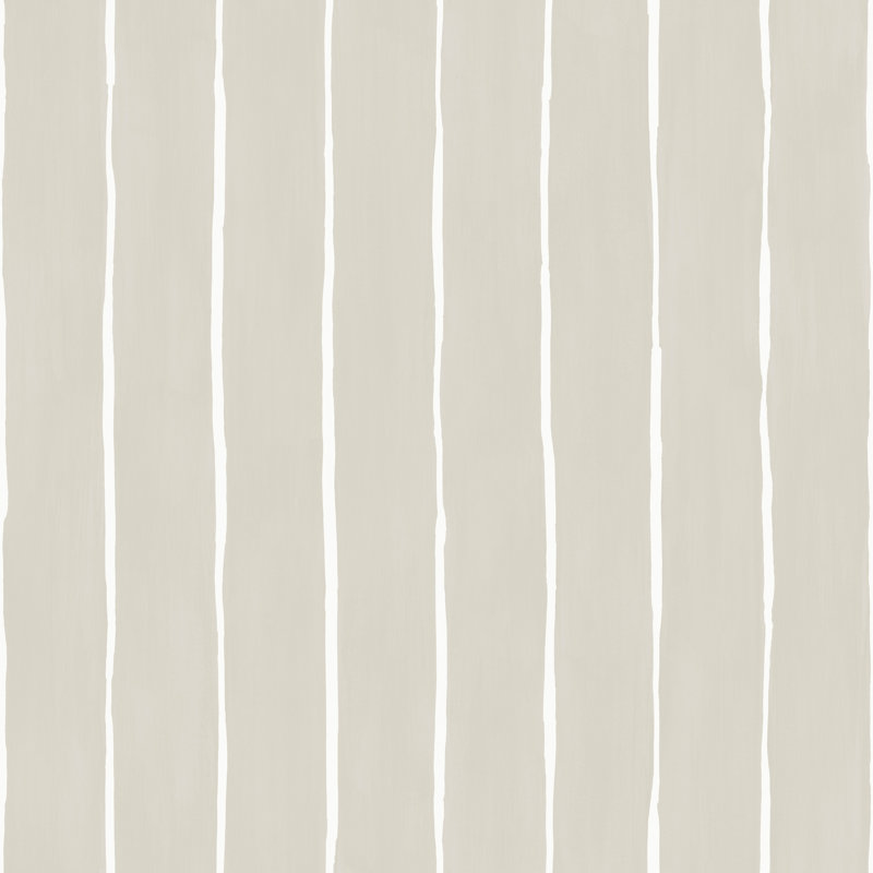 Marquee Striped Wallpaper Roll, Soft Gray