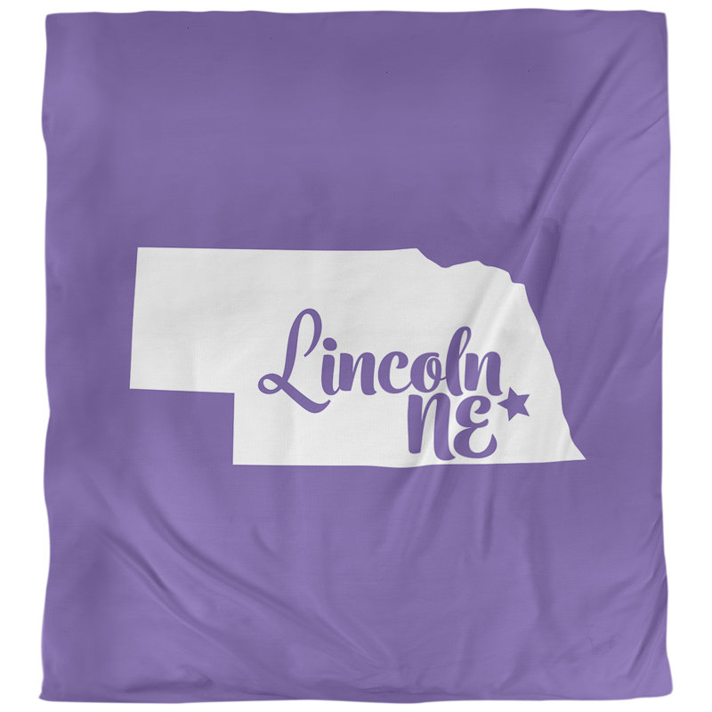 Housse de couette lincoln nebraska, Housse de couette pour grand lit, Mauve, Microfibre