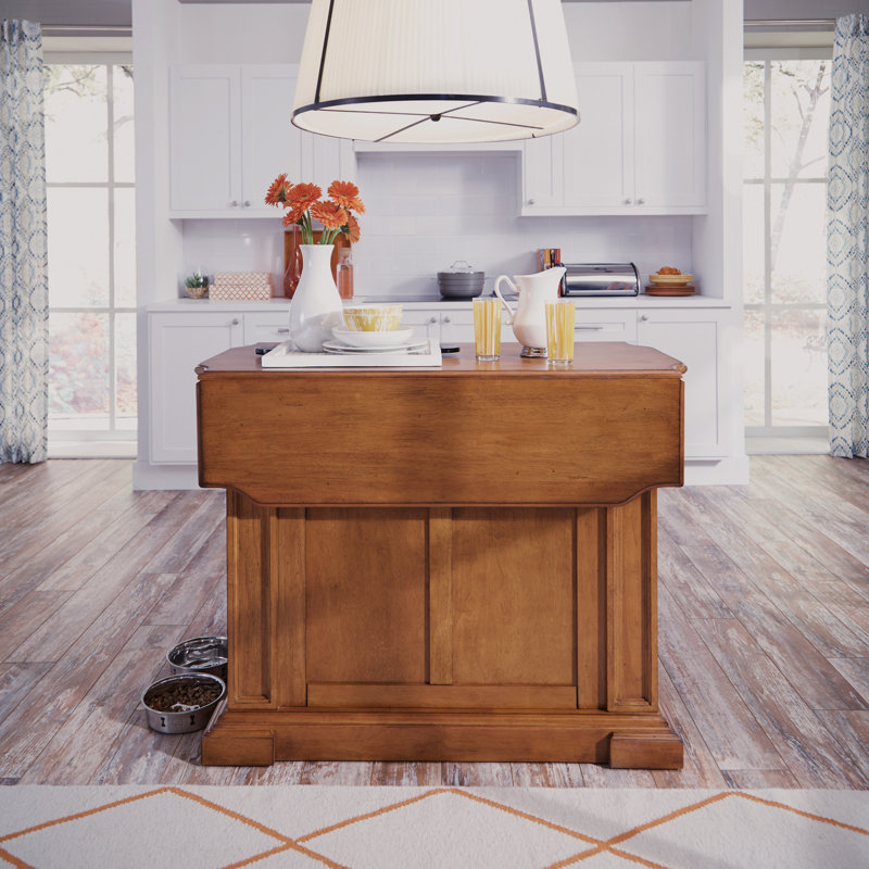 Seddon 49.75'' Wide Kitchen Island, Cottage Oak