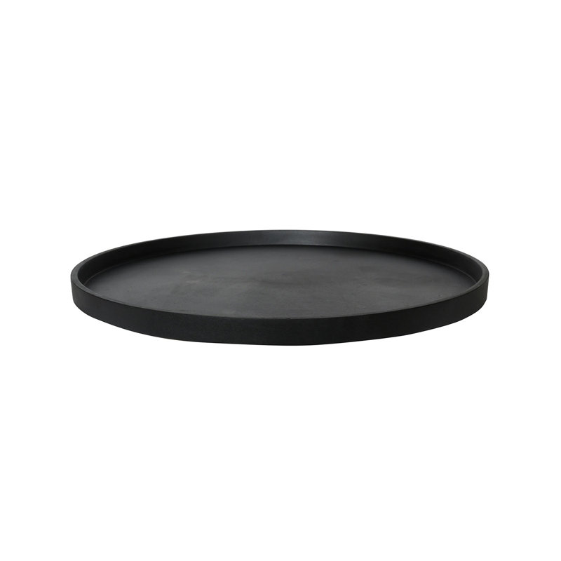 Soucoupe ronde L, noir, H 1,18 po x l 21,65 po x P 21,65 po