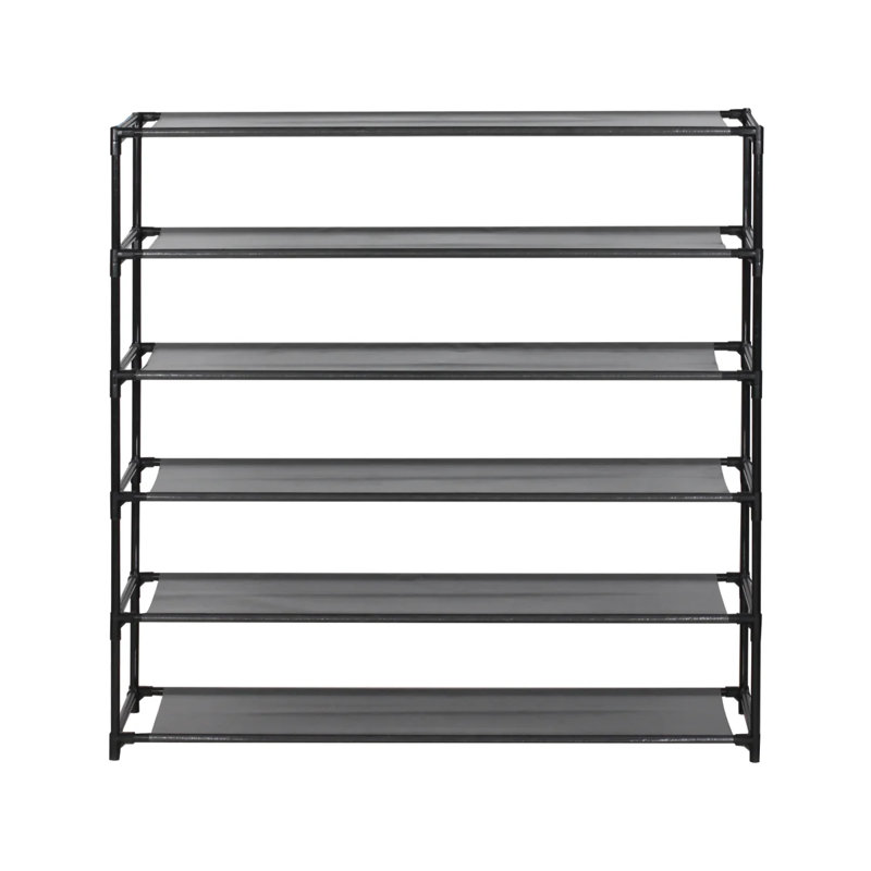 30 Pair Stackable Shoe Rack, Black