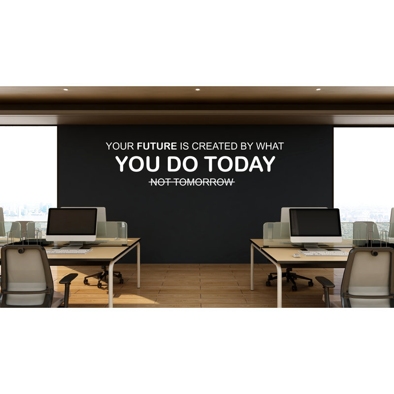 Adhésif décoratif de bureau, citation de travail pour employé de bureau, autocollant de motivation inspirant le travail d'équipe, décoration murale