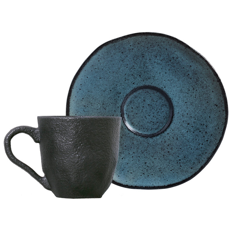 Tasse à café et soucoupe en céramique 4,1 oz Night Sky