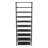 30 Pair Black Metal/Fabric Shoe Rack
