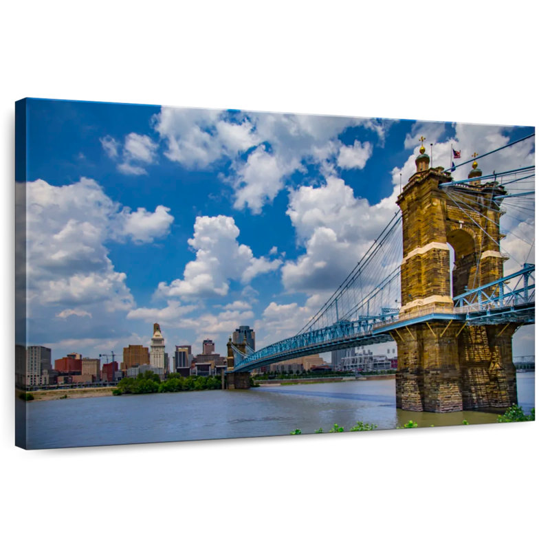 John Roebling Bridge Skyline, 34" H x 51" W