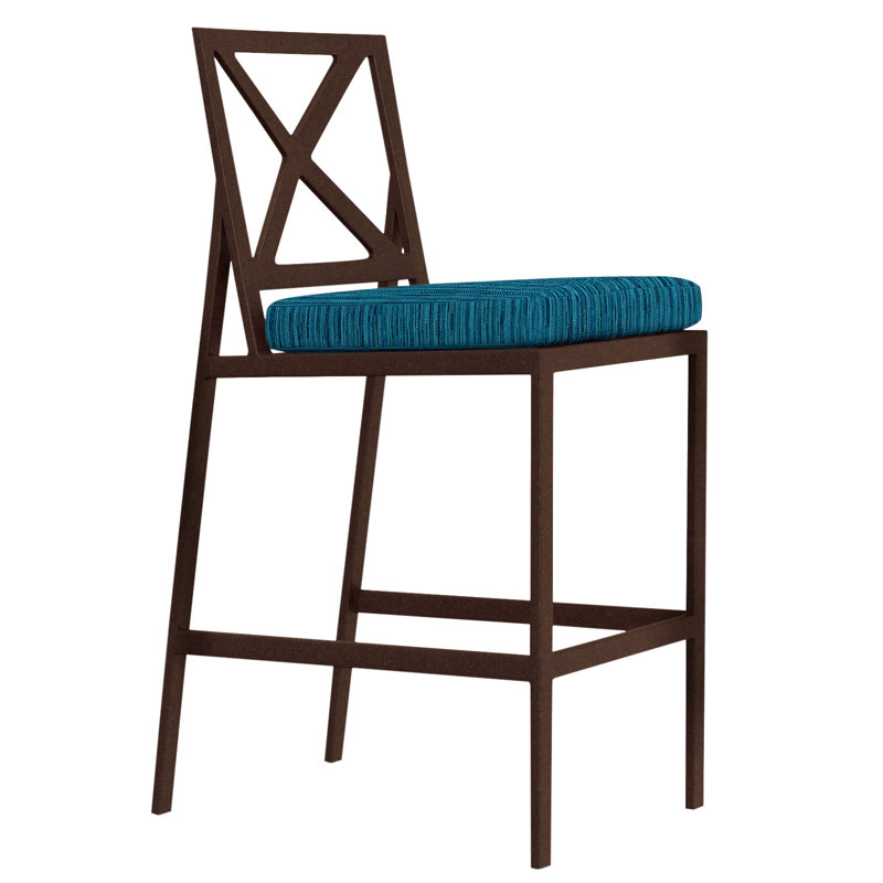 Marin Outdoor Bar Stool, Copper Creek, 32", Piazza Vapor