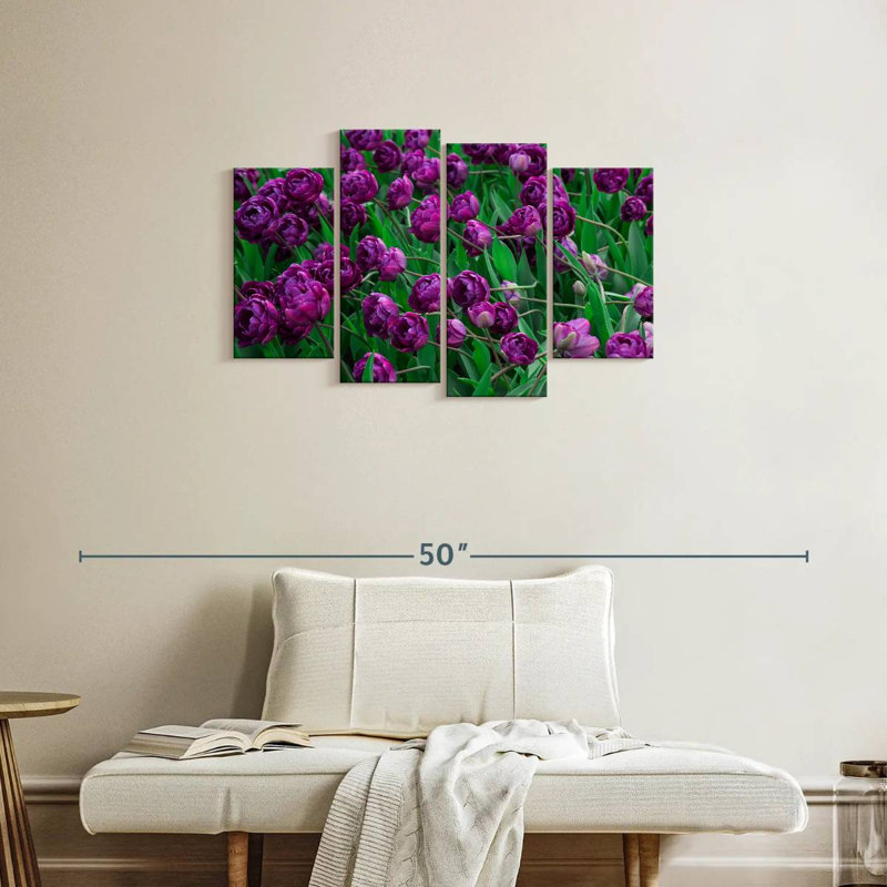Tulipes violettes Alvord, H 22 po x l 36 po