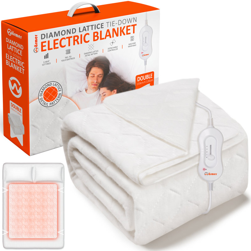 Warmer Diamond-Lattice Electric Blanket, W120 x L150cm