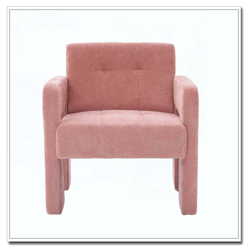Fauteuil rembourré, Rose
