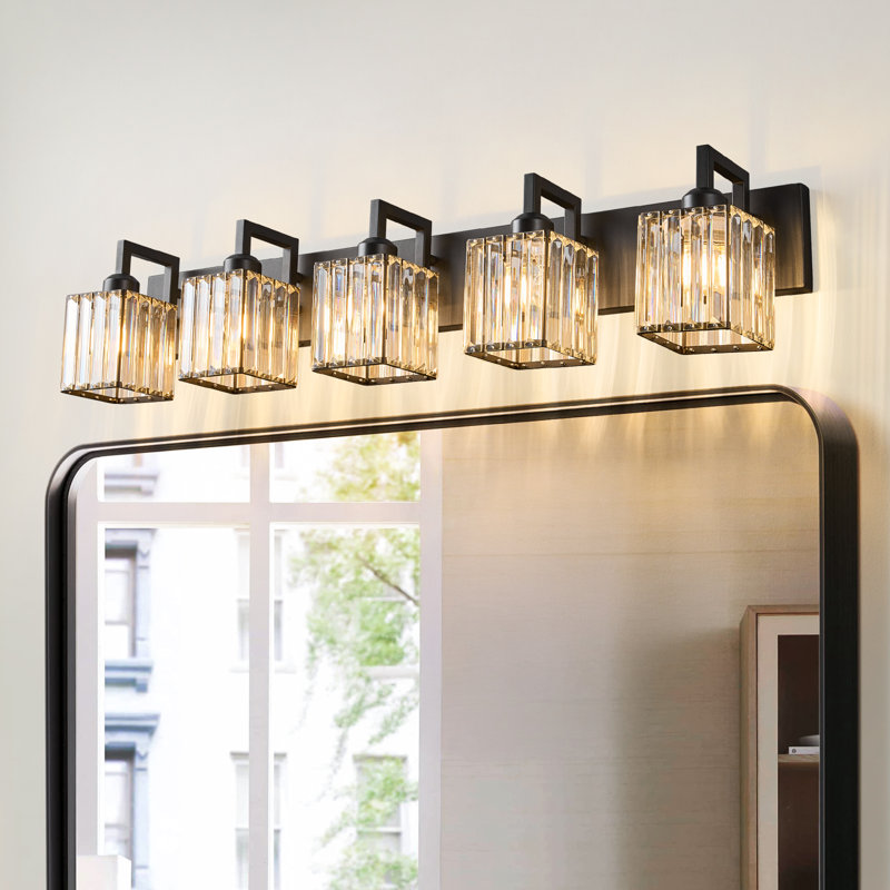 Lumière de coiffeuse Kyneisha, Noir, 5 lumières
