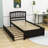 Twin Wood Platform Bed with Twin Trundle-1285537050