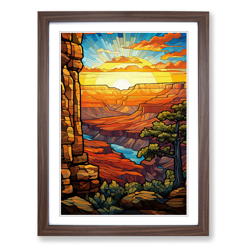 Grand Canyon Art Nouveau Art - Framed Print