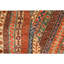 Tapis orange / rouge / jaune en laine noué à la main 4 pi 10 po x 6 pi 7 po Ikat