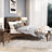 Mid Century Solid Wood Platform Bed-73274721-69784959