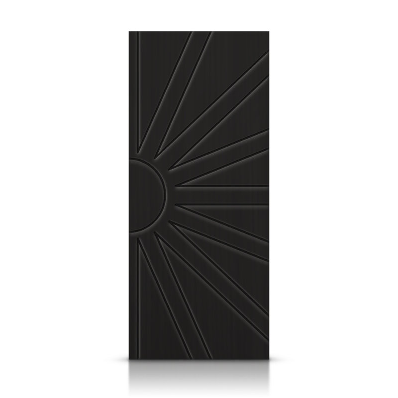 Porte standard à panneaux en bois manufacturé, Noir, 30 po x 84 po
