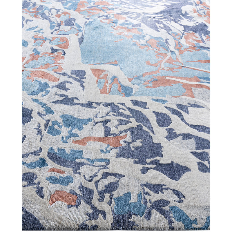 Overdyed One-of-a-Kind Rectangle 9'2" X 12'3" Hand Knotted Area Rug