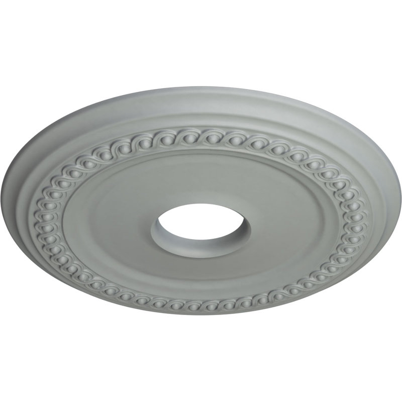 Médaillon de plafond classique H 18 5/8 po x l 18 5/8 po x P 1 1/8 po, Avec un couche d'aprêt