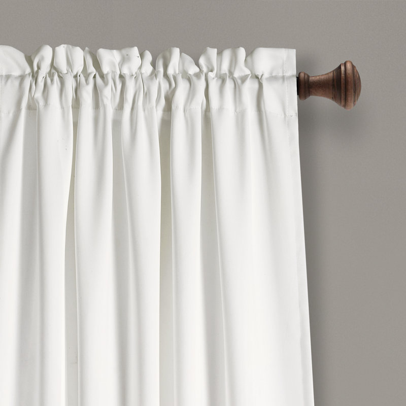 Aprile Blue and Gray Floral Light Filtering Curtain Panels