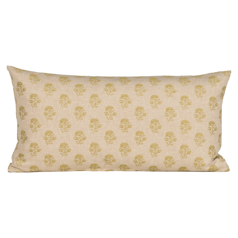 Housse et insert de coussin Hamachi, Polyester, Rectangle H 12 po x l 21 po, Aloès vert floral