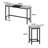 Counter Height Extra Long Dining Table Set With 3 Stools Pub Kitchen Set Side Table With Footrest-54309294