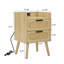 Table de chevet en rotin JHX
