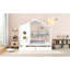 Lit maison en bois ludique avec rangement - parfait pour les chambres d'enfants