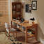 Bureau rectangulaire en bois massif brun-118231091