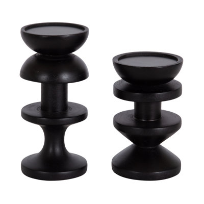 Wood Tabletop Candlestick