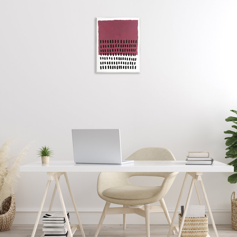  Red Dotted Pattern Wall Plaque Art by Michael Willett