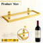 Ensemble de porte-bouteilles mural en métal de 6 pièces, support de rangement pour bouteilles de vin suspendu pour bar de cuisine, solution de rangement robuste et peu encombrante