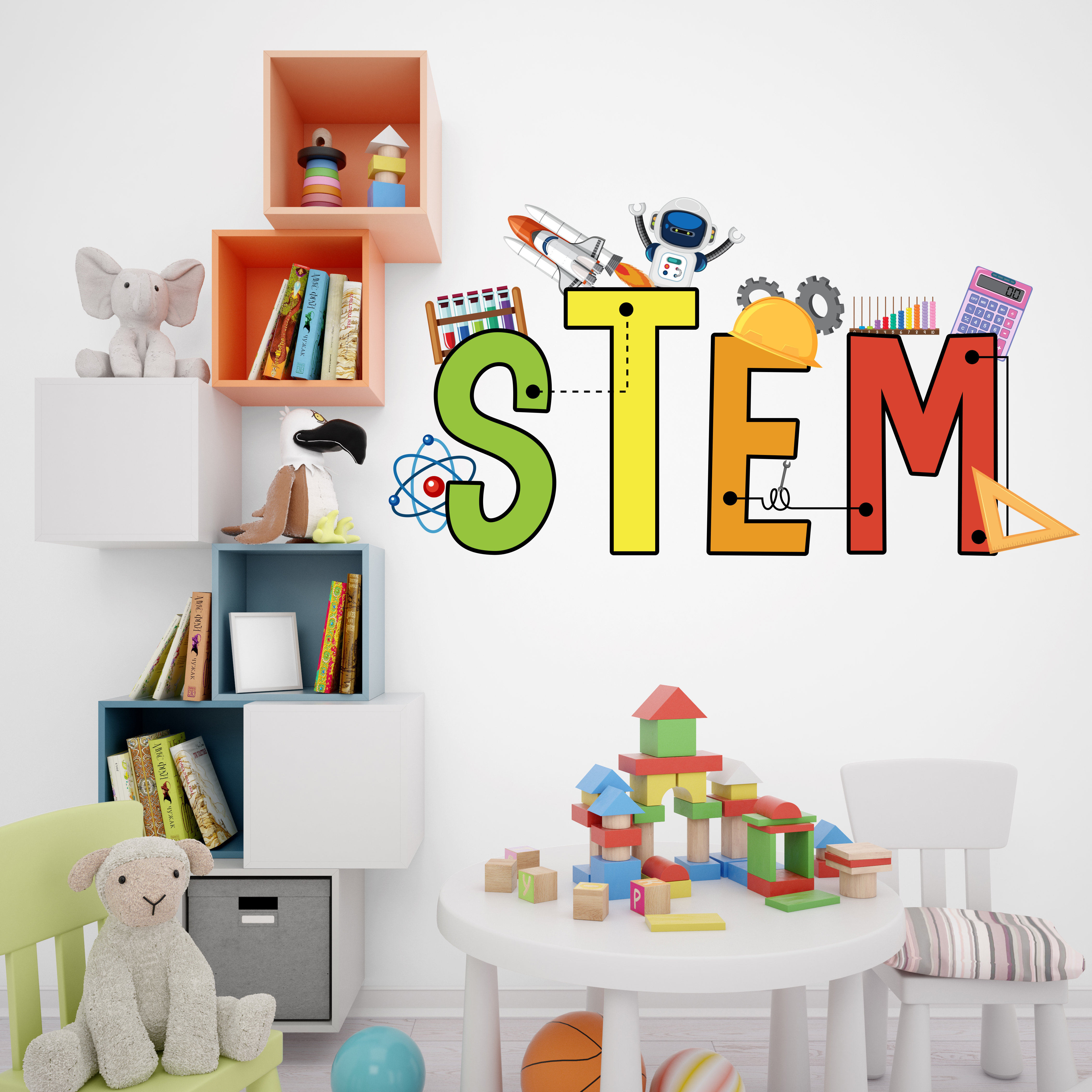 Zoomie Kids Stem Science Technology Engineering Math Wall Decal, Steam ...