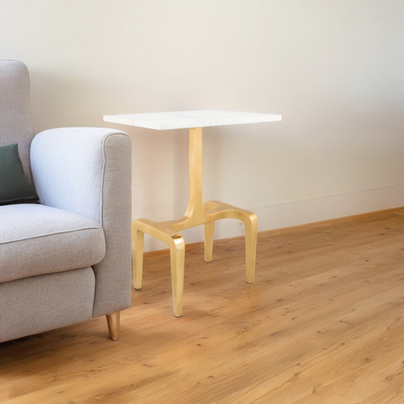 Marble Top End Table