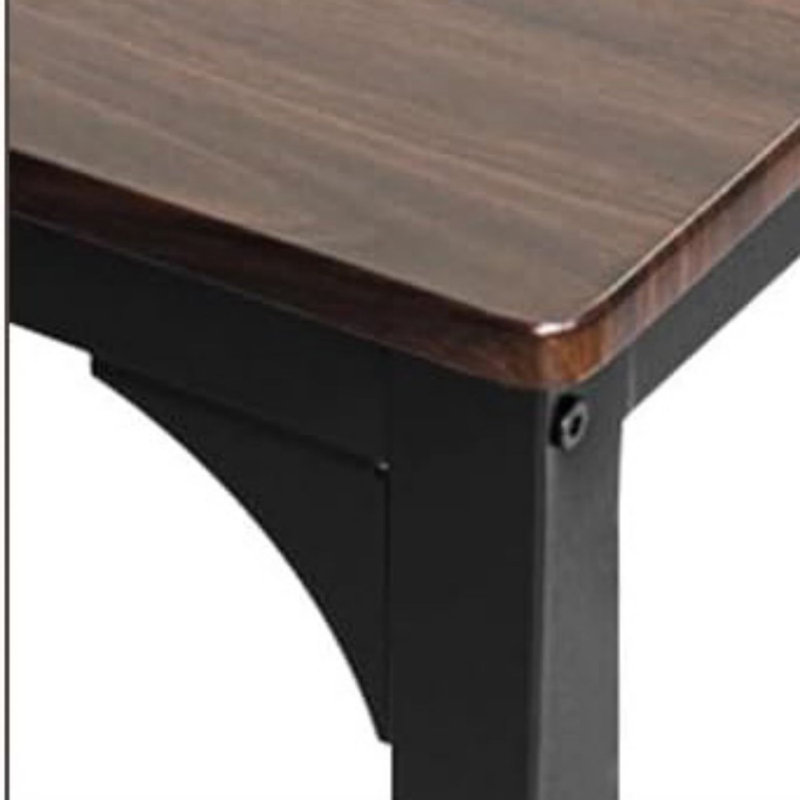 4 - Person Four Leg Dining Set, Rustic Oak/Black