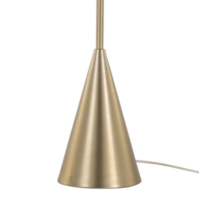 Cone 64" Contemporary Metal Floor Lamp In Metal With Linen Shade From Grandview Gallery