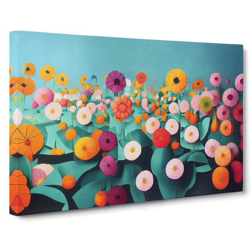 Exhilarating Flower Market - Wrapped Canvas, 35cm H x 50cm W x 3cm D
