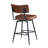 26''Retro Swivel Counter Stools Set Of 2, Counter Stools With Iron Frame,PU Sponge Cushion,Footrest,Suitable For Kitchen/Bedroom/Dining Room.-252402736