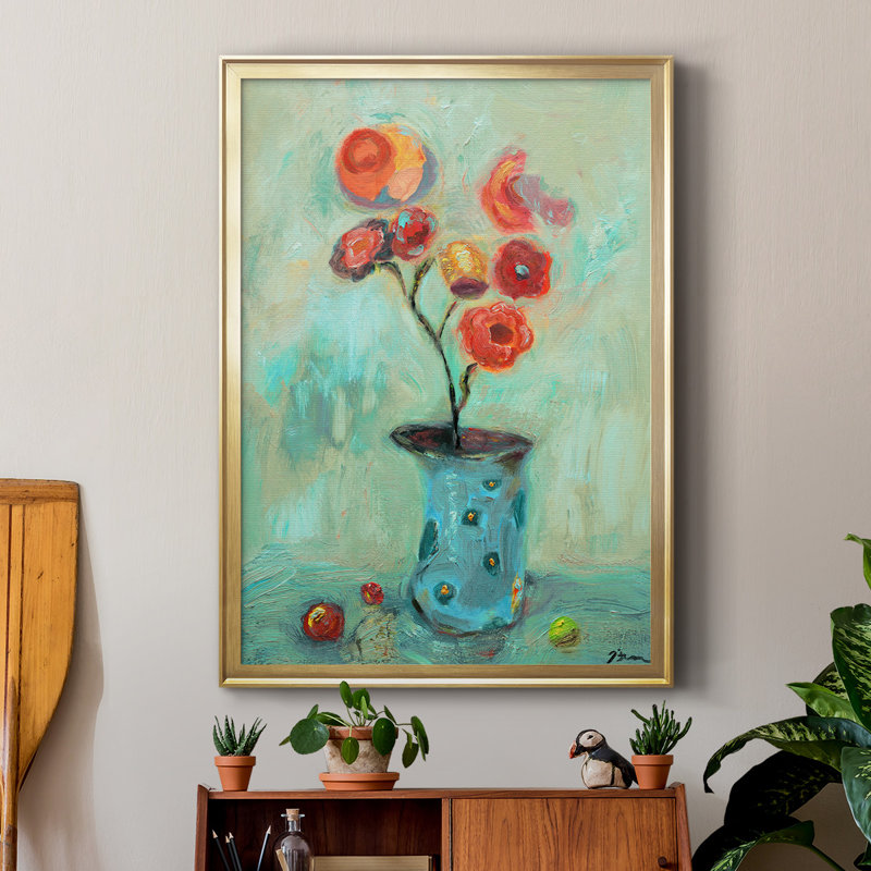 Impression encadrée orange orange de qualité supérieure - prête à être accrochée, Or, H 42,5 po x l 30,5 po x P 1 po