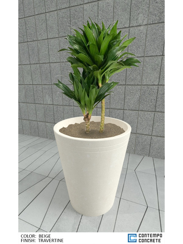 Jardinière Ember, Travertin beige