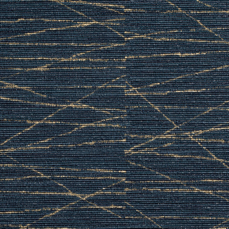 3' L x 54" W Wallpaper Roll, Indigo/Yellow