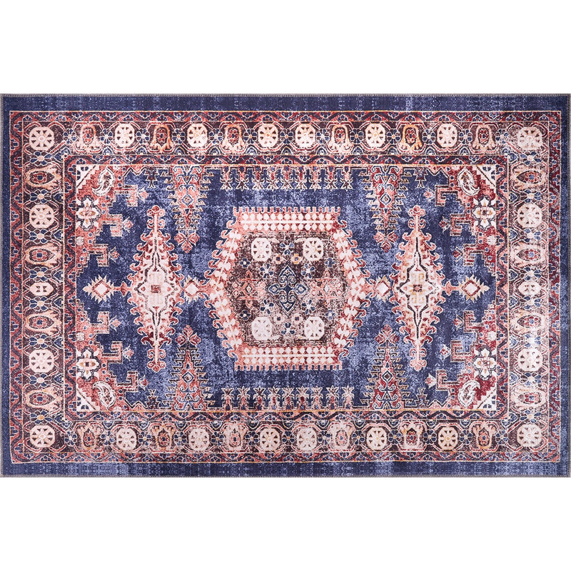 Oriental Cotton and Chenille Flatweave Area Rug, 120 x 180 cm