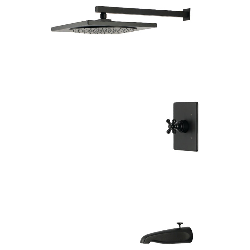 Kingston Brass Restoration Single-Handle Pressure Balanced Tub and Shower Faucet, Brushed Nickel