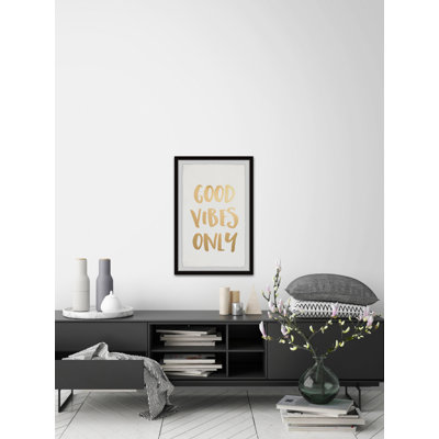 Gold Vibes 1 Piece Single Picture Frame Wall Art