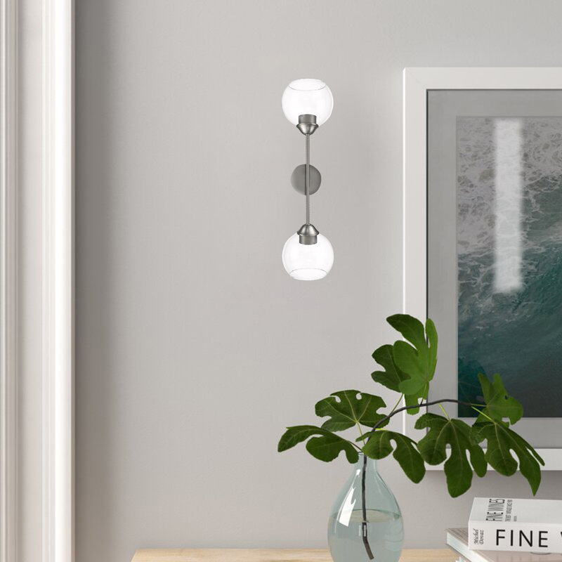 Fuiloro Armed Sconce, Satin Nickel