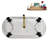 59" Streamline Clawfoot Tub,Tray,Drain, Clawfeet-101628974-102220277