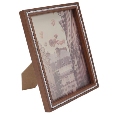 Cadre photo vintage, aspect exquis, couverture transparente, ornements pour la décoration intérieure, cadeaux des fêtes, L (17,1 x 22,2 x 2 cm / 6,3 x 8,7 x 0,8 po)