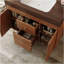 36" Modern Freestanding Bathroom Vanity With Sintered Stone Top, Ceramic Sink & Smart Storage-1093190228
