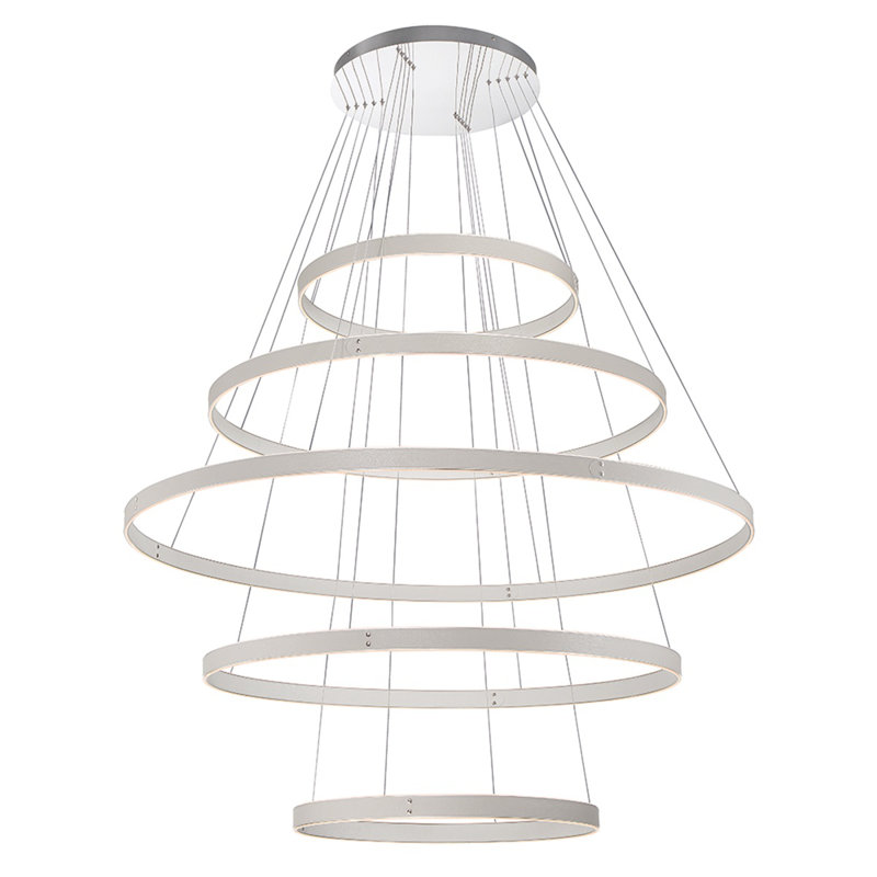 Lustre 1 lumière Verdura, Gris / blanc