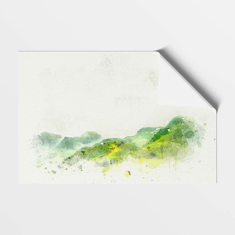 Mountains Of The Lake District In Abstract - Painting, Unframed Paper, 29.7cm H x 42cm W x 0.1cm D