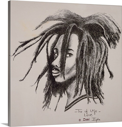 Reproduction d'art sur toile, "Arbre de vie," par Ikahl Beckford, H 16 po x l 16 po x P 1,25 po