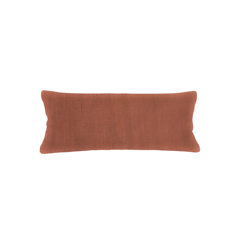 Coussin rustique en lin orange 14 x 40 avec insert en duvet synthétique, Orange rustique
